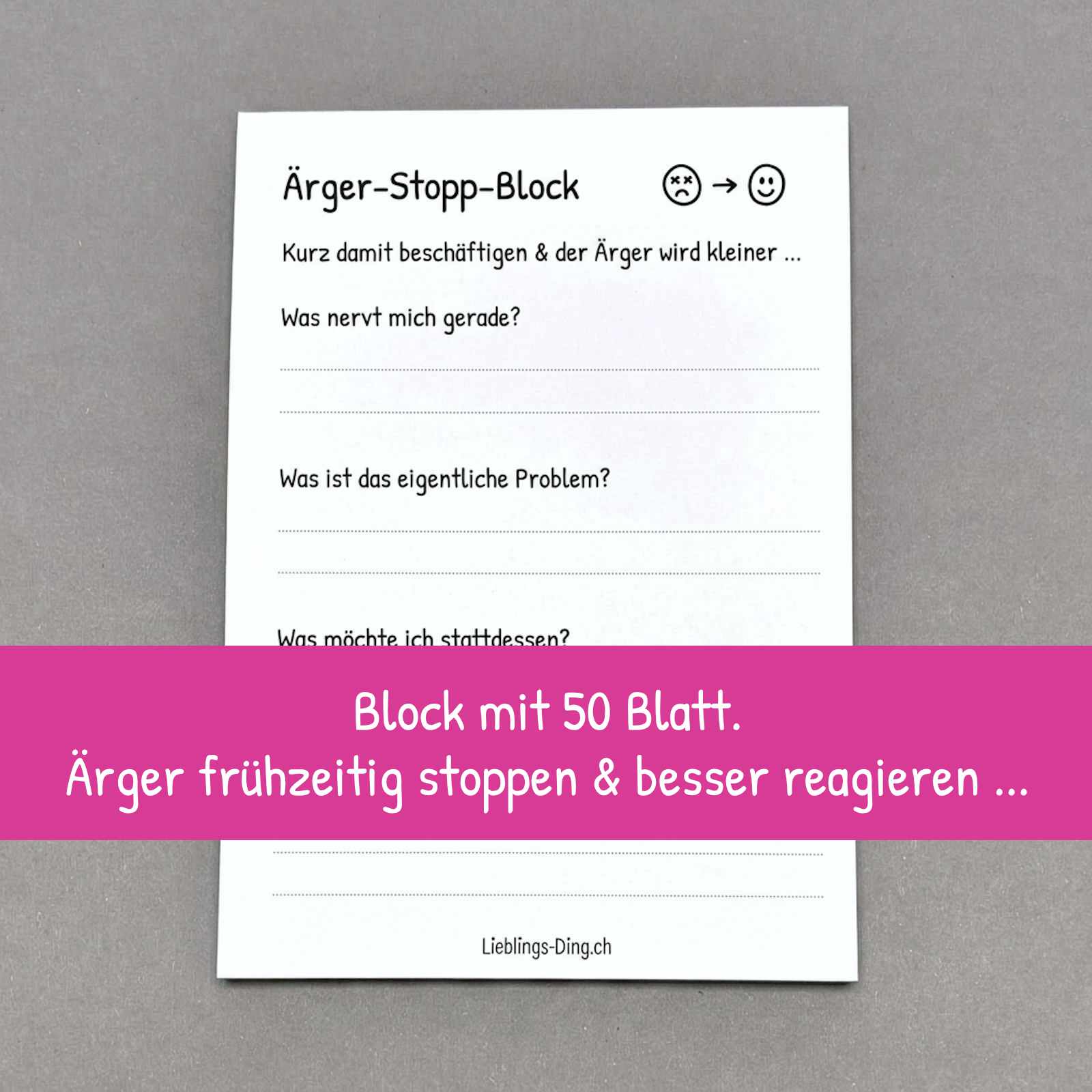 Block «Ärger-Stopp»