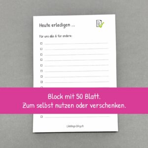 Block «Heute erledigen ...»